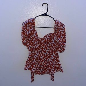 Corset floral blouse